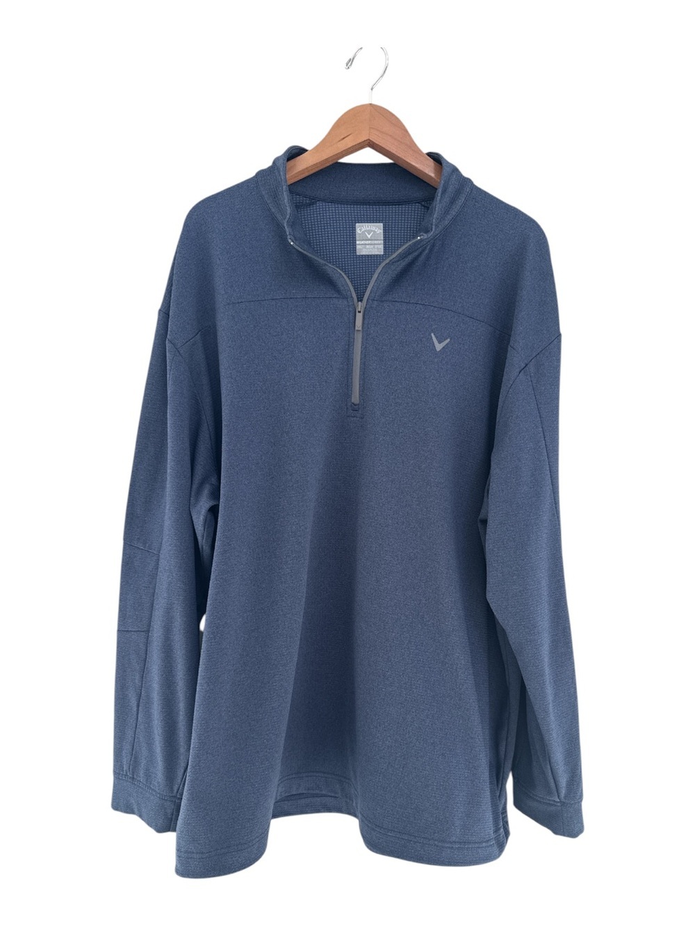 Callaway Gray Waffle-Knit Pullover Top